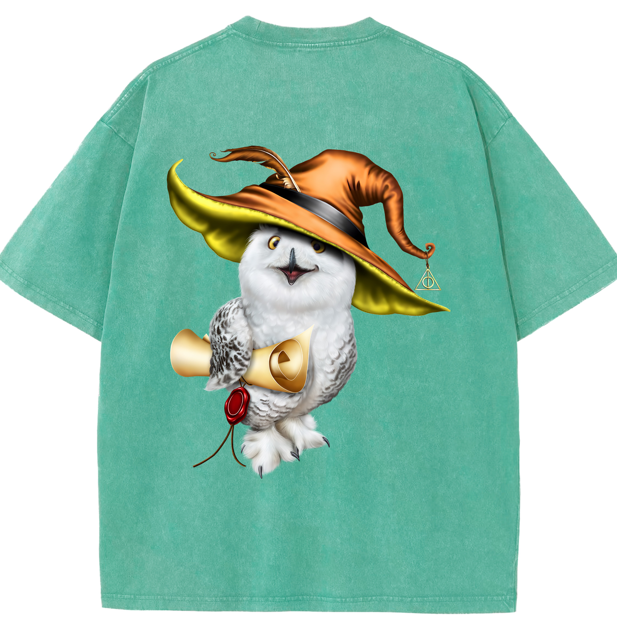 （画像用） Harry Potter ハリー・ポッターシリーズ 綿100% ヴィンテージ風 半袖Tシャツ（背面プリント）